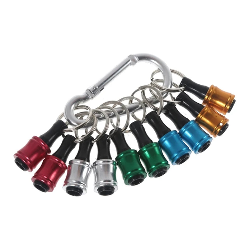 5/6/7/10Pcs 1/4 Inch Hex Shank Screwdriver Bits Holder Extension Bar Keychain Screw Adapter Drill Change Handheld Screwdrivers