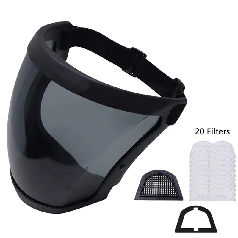 Facial Protection Mask Safety Glasses Anti-Fog Dustproof Multifunctional Work Protection Mask for Welding Woodworking Crop Spray