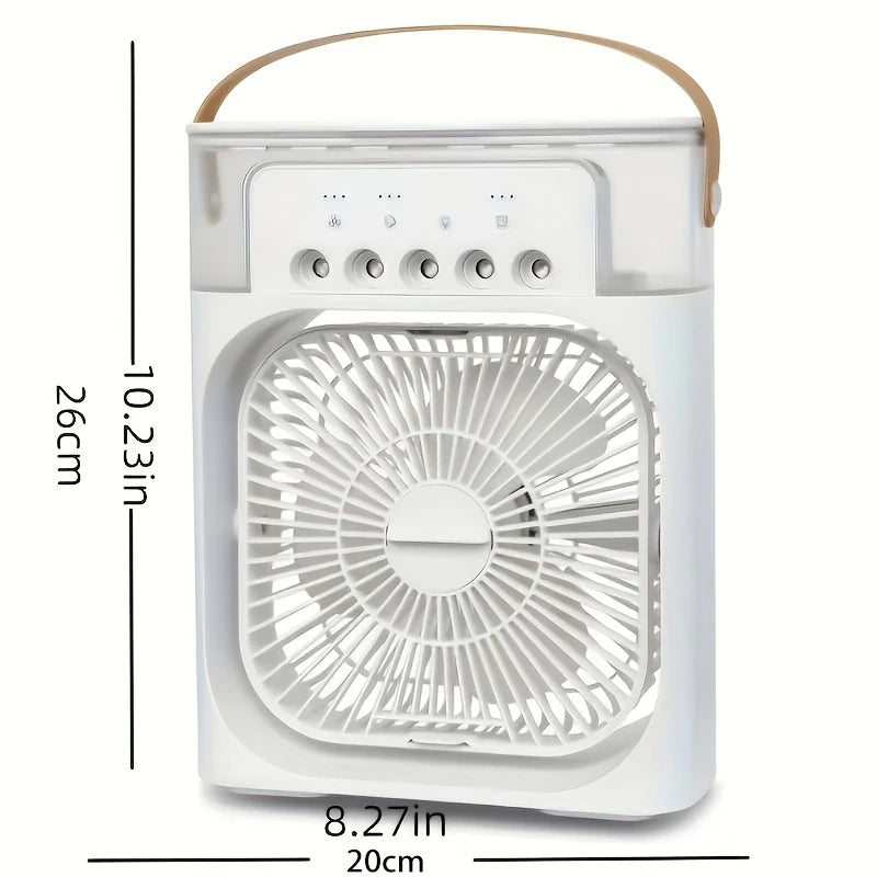 Portable Air Conditioner Fan Household Small Air Cooler Humidifier Hydrocooling Fan Portable Air Adjustment for Office 3 Speed