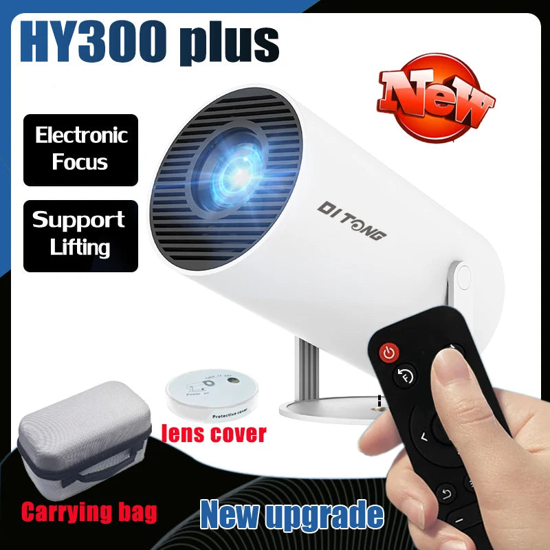 HY300 plus HD Projector Portatil 4K 1280X720P Android 11 Wifi6 LED Video Home Theater Cinema Phone Mini Proyector Movie