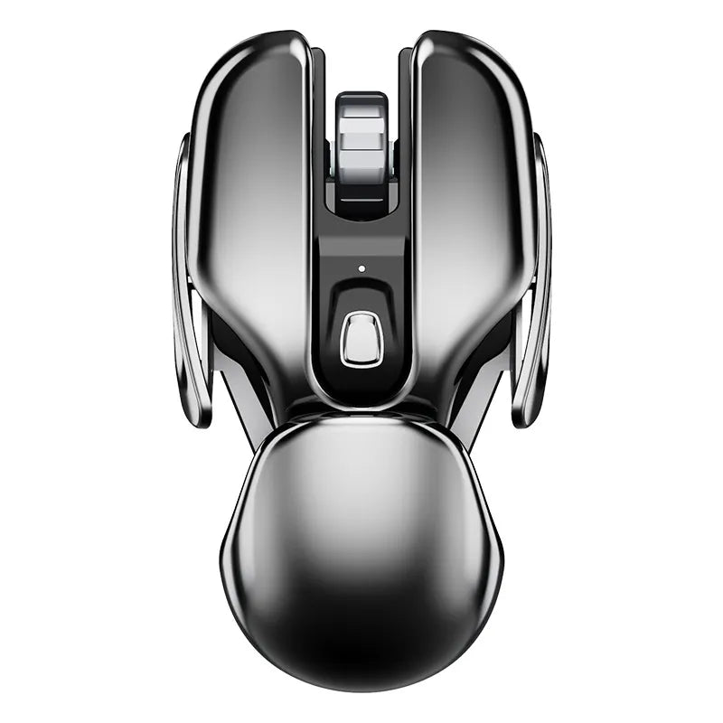 PX2 Metal 2.4G Rechargeable Wireless Mute 1600DPI Mouse 6 Buttons for PC Laptop Computer Gaming Office Home Waterproof Mouse