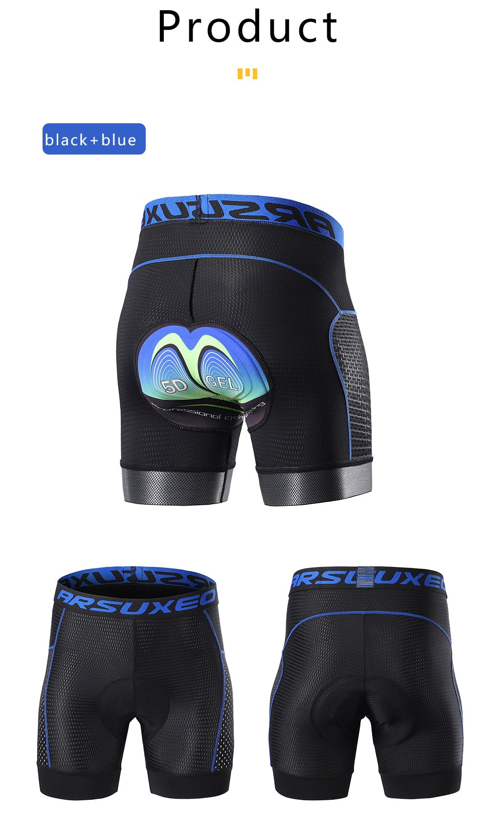 Cycling Shorts Men 5D Gel Pad Cycling Underwear Bicycle MTB Clothing