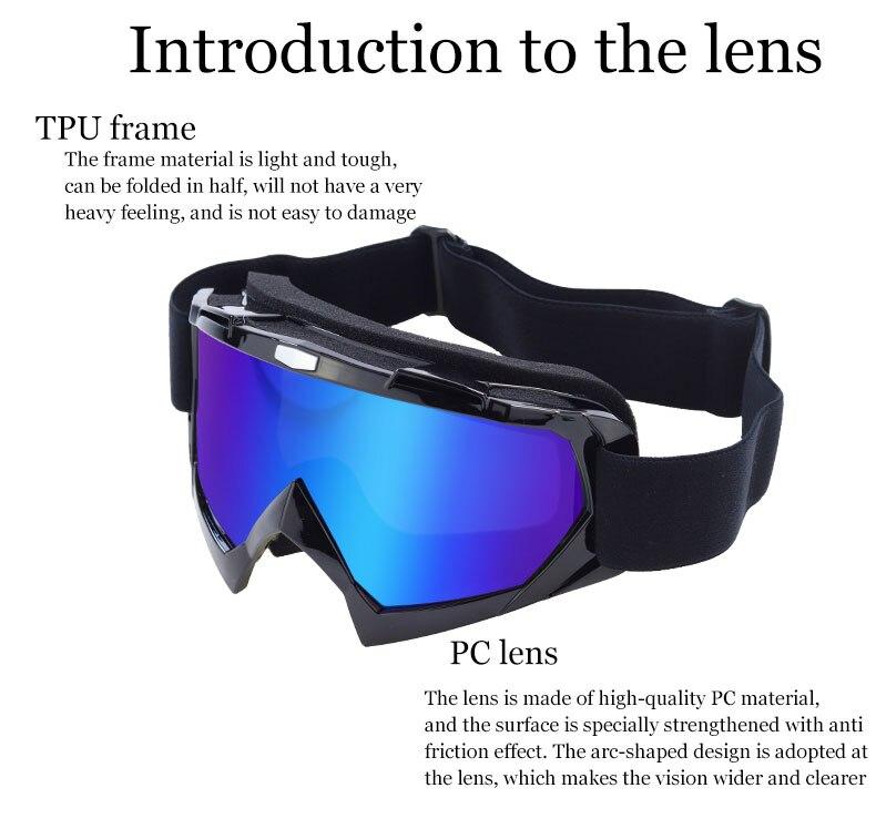 Sports Motorcycle Glasses UV400 Protection Goggles for Men Women