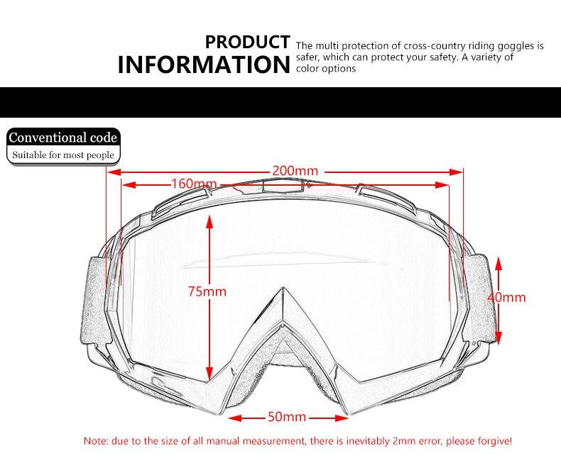 Sports Motorcycle Glasses UV400 Protection Goggles for Men Women