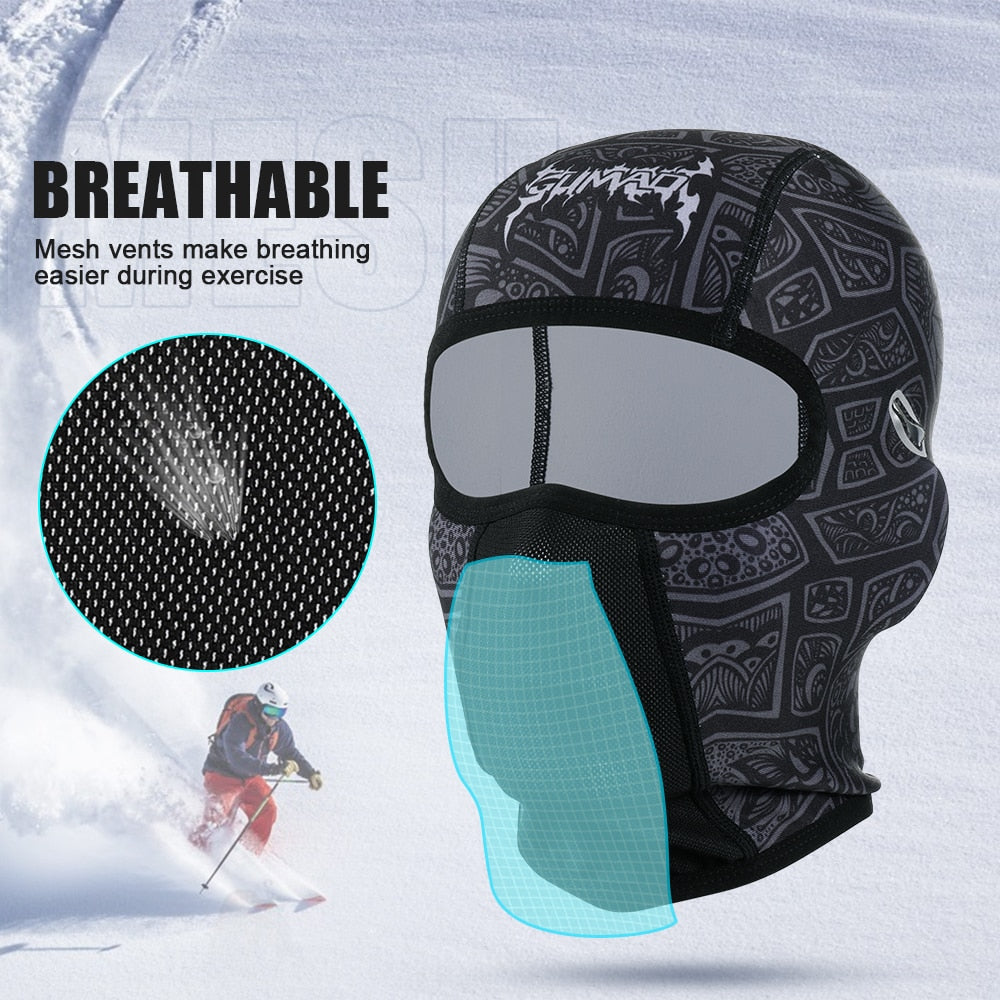 Winter Warm Motorcycle Full Face Mask Fleece Moto Balaclava Windproof